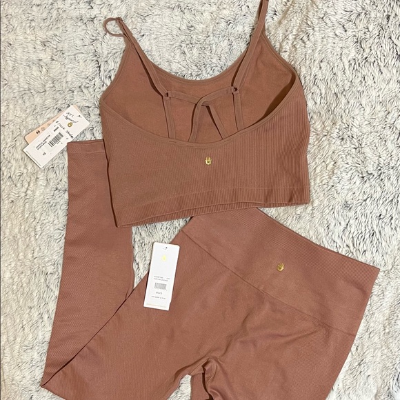 NWT Spiritual Gangster Nude XS/S Seamless Entice Top + Icon Bottom in Cappuccino - Picture 6 of 6